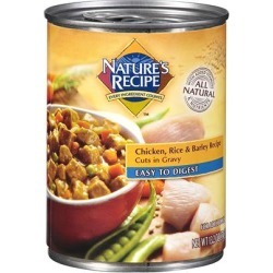 Nature's Recipe Dog Food Easy to Digest Chicken, Rice & Barley Recipe Cuts in Gravy 13.2 oz. - case of 12