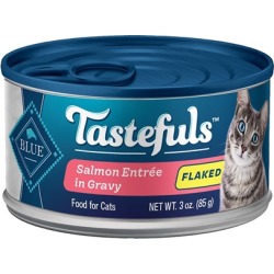 Blue Buffalo Tastefuls Natural Flaked Salmon Entree in Gravy Wet Cat Food 3-oz, case of 12