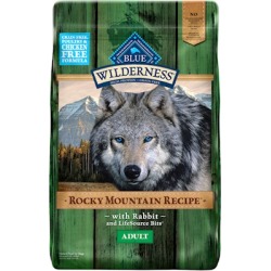 Blue Buffalo Wilderness Rocky Mountain Grain Free Recipes Adult Rabbit Dry Dog Food 22-lb