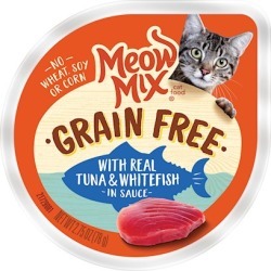 Meow Mix Grain Free Real Tuna & Whitefish in Sauce Wet Cat Food 2.75-oz, case of 12