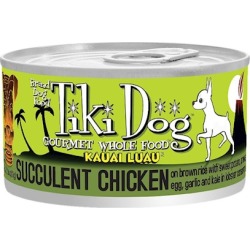Tiki Dog Kauai Luau Succulent Chicken on Brown Rice with Tiger Prawns Canned Dog Food 14-oz, case of 12