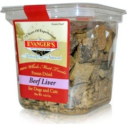 Evanger's Freeze Dried Beef Liver Treat Dog/Cat 4.6Oz Evanger's Freeze Dried Beef Liver Treat Dog/Cat 4.6oz