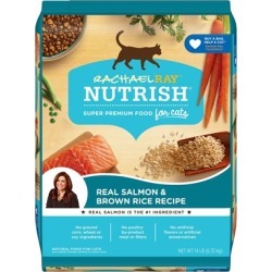 Rachael Ray Nutrish Natural Salmon & Brown Rice Recipe Dry Cat Food 14-lb