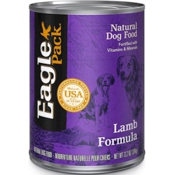 Eagle Pack Natural Dog Food, Canned Lamb Formula for Dogs 13.2 oz cans / case of 12