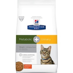 Hill's Prescription Diet Metabolic + Urinary, Weight + Urinary Care Dry Cat Food 12 lb Bag, Chicken Flavor