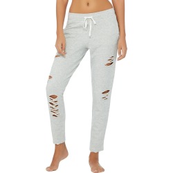 Alo Yoga Ripped Sweatpant - Heather GryDistress Holes - Size S - Diagonal French Terry Alo Yoga Ripped Sweatpant - Heather GryDistress Holes - Size S - Diagonal French Terry