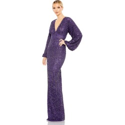Mac Duggal Women's Long Sleeve Empire Waist Sequin Gown in Amethyst 8 Lord & Taylor found on Bargain Bro Philippines from Lord & Taylor for $498.00