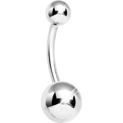 Belly Ring Stainless Steel Curved Belly Ring Body Jewelry - 7/16 Belly Button Piercings found on MODAPINS