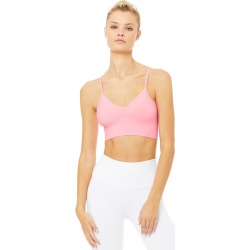 Alo Yoga Delight Bralette - Flamingo - Size S - Performance Fabric