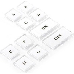 6 or 8-Button Change Kit for KeypadLinc, Clear