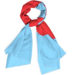 Cashmere Silk Scarf - I Love You_ Art 06 By Vd in Blue/Red by VIDA Original Artist found on Bargain Bro Philippines from SHOPVIDA for $85.00