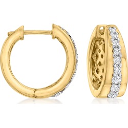 Ross-Simons Diamond Hoop Earrings in 18kt Gold Over Sterling found on Bargain Bro Philippines from Shop Premium Outlets for $595.00
