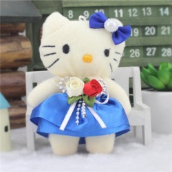 Costbuys 12Pcs/set 5 Color Candy Bow Rose Lovely Cat Plush Toys Cartoon...