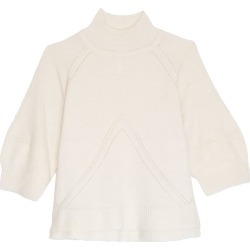 Victoria Mock Neck Sweater in Cream