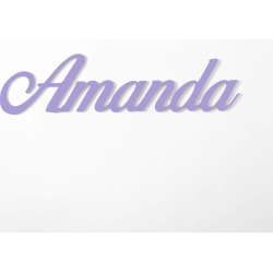 Custom Script Wooden Name Sign - Light Purple | Wall Custom Script Wooden Name Sign - Light Purple | Wall