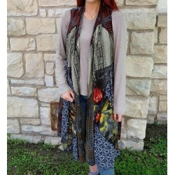 Multi Colored Patched Vest