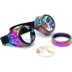 Costbuys Glasses Rave Festival Party EDM Sunglasses Diffracted Lens Kaleidoscope...