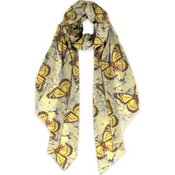 Modal Scarf - Yellow Monarch Abstract in Brown/Yellow by VIDA Original Artist