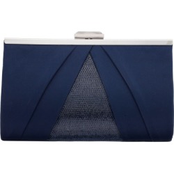 Nina Ophelia Pleated Satin/Crystal Frame Clutch in Navy Lord & Taylor found on Bargain Bro from Lord & Taylor for USD $51.68