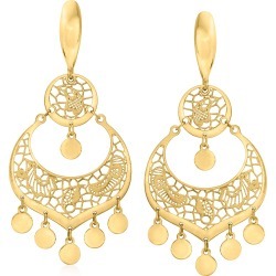 Ross-Simons Italian 14kt Yellow Gold Filigree and Disc Drop Earrings found on Bargain Bro Philippines from Shop Premium Outlets for $395.00