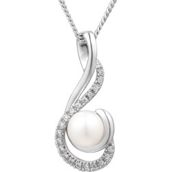 Rhodium Plated Sterling Silver Twinkle With A Twist Necklace