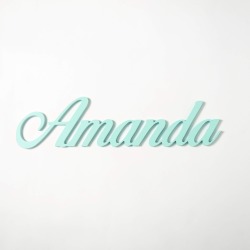 Custom Script Wooden Name Sign - Mint | Wall Custom Script Wooden Name Sign - Mint | Wall