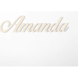 Custom Script Wooden Name Sign - Ivory | Wall Custom Script Wooden Name Sign - Ivory | Wall