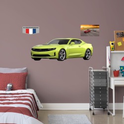 Chevrolet Yellow Camaro: Officially Licensed GM Removable Wall Decal Life-Size + 2 Decals by Fathead | Vinyl found on Bargain Bro Philippines from fathead for $89.99
