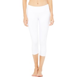 Alo Yoga Airbrush Capri - White - Size S - Polyester Spandex Alo Yoga Airbrush Capri - White - Size S - Polyester Spandex