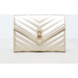 Women's Linda Envelope Clutch in Light Gold Shimmer, 100% Polyurethane found on Bargain Bro Philippines from bcbg max azria group, llc for $98.00