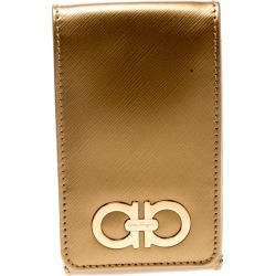 Salvatore Ferragamo Gold Leather iPhone 4 Case