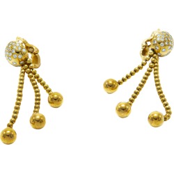Cartier Yellow Gold Pluie De Diamants Diamond Earrings