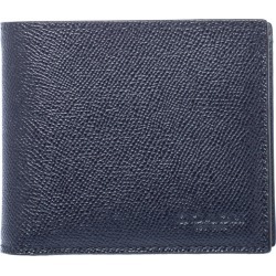 Coach Navy Blue Leather Bi Fold Wallet