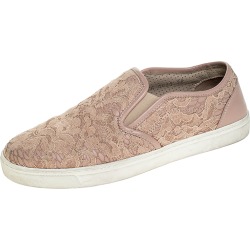 Dolce And Gabbana Beige Lace Slip On Sneakers Size 38