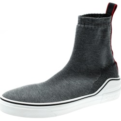 Givenchy Grey Knitted Fabric George V Mid Sock Sneakers Size 42