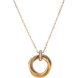 Cartier Trinity de Cartier Diamond 18k Three Tone Gold Necklace