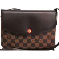 Louis Vuitton Damier Ebene Canvas Twice Shoulder Bag