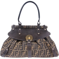 Fendi Tobacco Zucca Canvas/Leather Medium Magic Bag