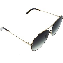 Victoria Beckham Gold Plated/Green Gradient VBS131 Loop Round Sunglasses