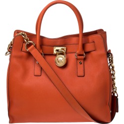 MICHAEL Michael Kors Orange Saffiano Leather Large Hamilton North South Tote