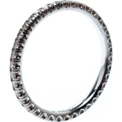 Cartier Etincelle De Cartier Diamond 18k White Gold Wedding Band Ring Size 52