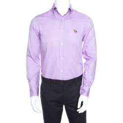 Ralph Lauren Lavender Cotton Logo Embroidered Button Down Shirt S