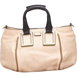 Chloe Brown/Beige Leather Medium Ethel Satchel