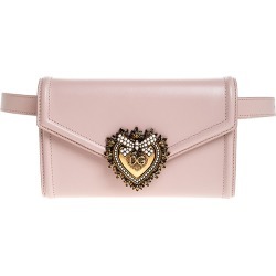 Dolce and Gabbana Blush Pink Leather Devotion Belt Bag