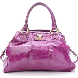 Marc Jacobs Alyona Purple Patent Leather Satchel