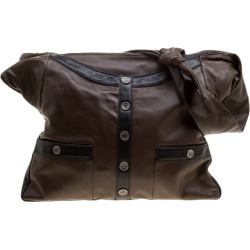 Chanel Dark Brown Leather Large Girl Chanel Bag