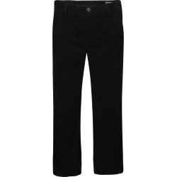 Giorgio Armani Black Velvet Chevron Pattern Pants XL