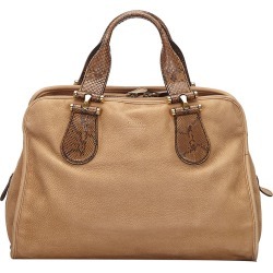 Gucci Brown Nubuck Leather Twice Satchel