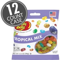 Tropical Mix Jelly Beans - 3.5 oz Bag - 12 Count Case