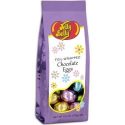 Foil-wrapped Solid Chocolate Eggs - 6 oz Gift Bag